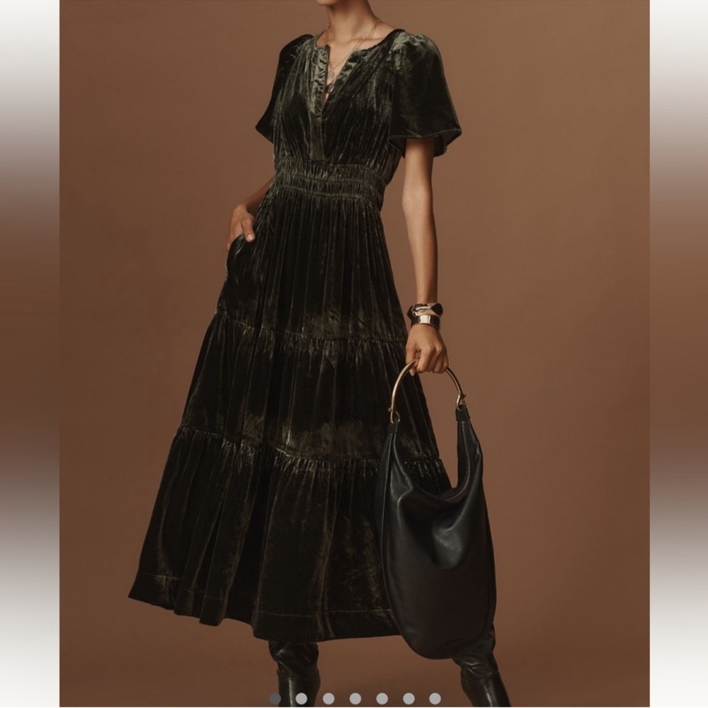 Anthropologie The Somerset Maxi Dress : velvet edition